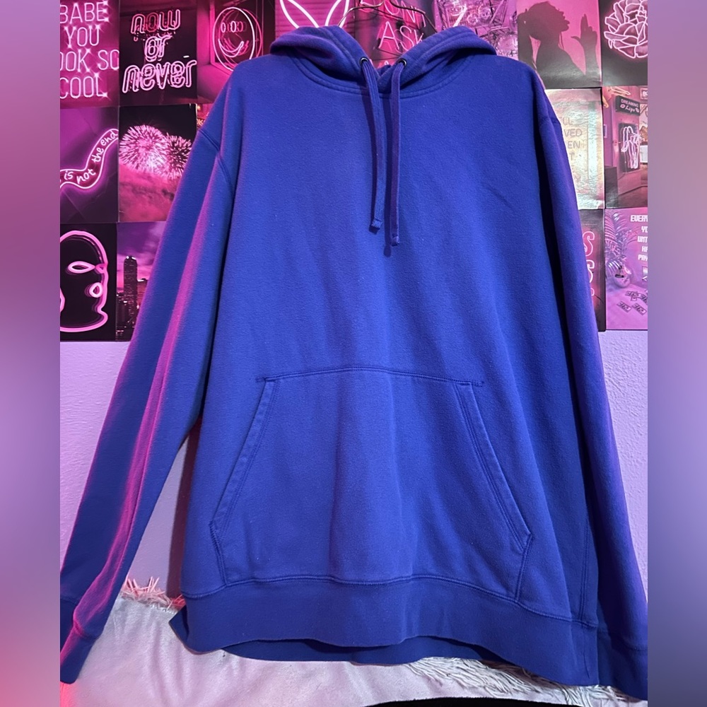 Large blue hoodie
